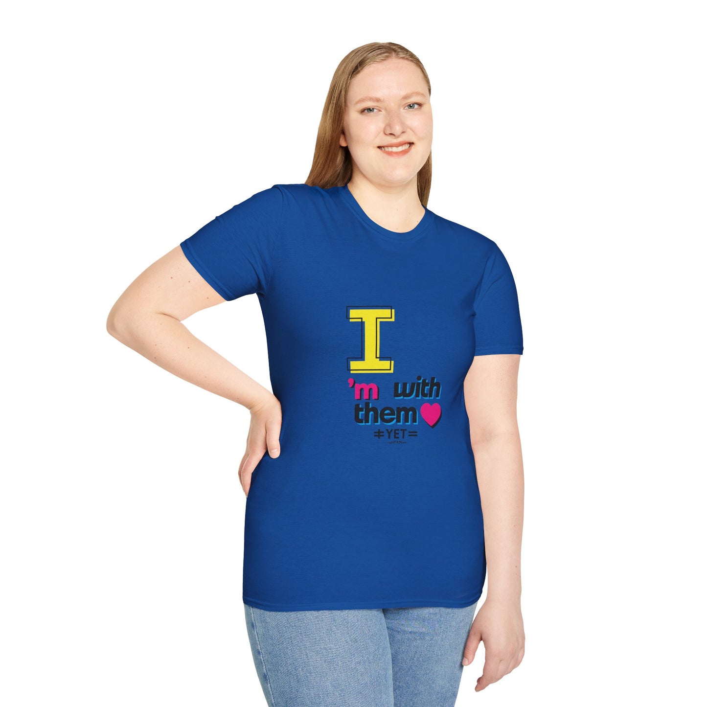 I’m With Them LGBTQ Pride Unisex Softstyle T-Shirt | Casual Wear, Gift for Friends, Pride Events Shirt, Graphic Tee, Inclusive Fashion