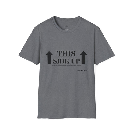 Funny 'THIS SIDE UP' t-shirt - Perfect Gift for Fun Occasions, Casual Wear, Gifting, Unisex Clothing, Vibrant Colors