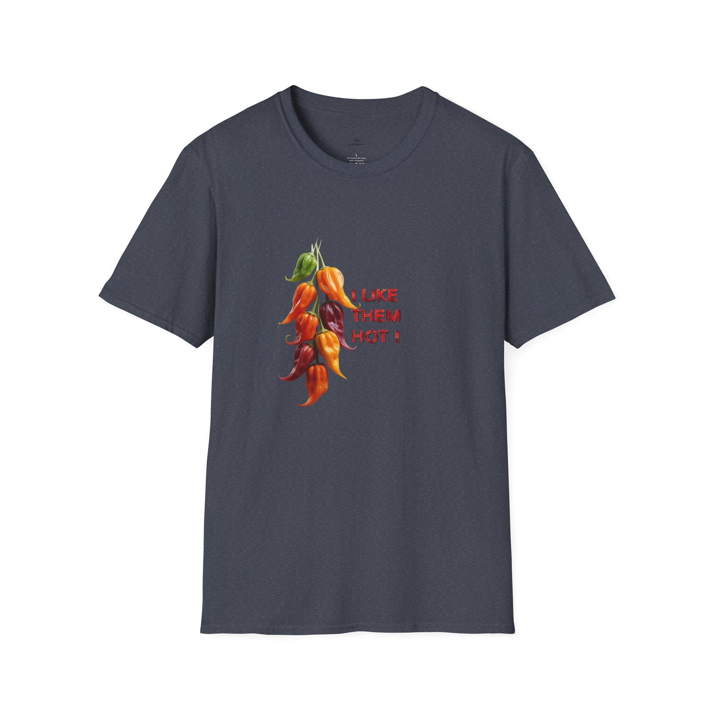 I Like Them Hot, Funny Hot Peppers Unisex T-Shirt, Carolina peppers, Summer Apparel, Funny Graphic Tee, Gift for Friends, Cute Casual Wear