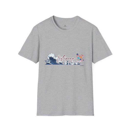 Estepona Wave T-Shirt, Unisex Soft Style Tee, Beach Wear, Summer Clothing, Spain Souvenir, Beach Lovers T-Shirt, Summer Wear