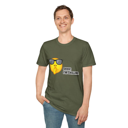 Chill Vibes Unisex T-Shirt, Shhh! I'm Chilling T-Shirt, Funny T-Shirt, Relaxed Wear, Casual Shirt, Gift for Friends, Summer T-Shirt, Beach T-Shirt