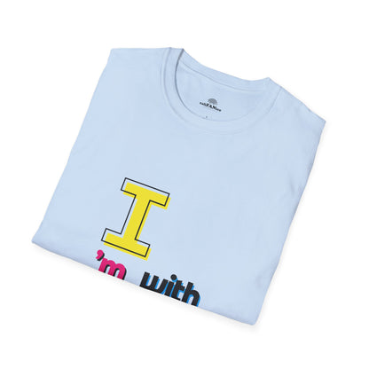 I’m With Them LGBTQ Pride Unisex Softstyle T-Shirt | Casual Wear, Gift for Friends, Pride Events Shirt, Graphic Tee, Inclusive Fashion