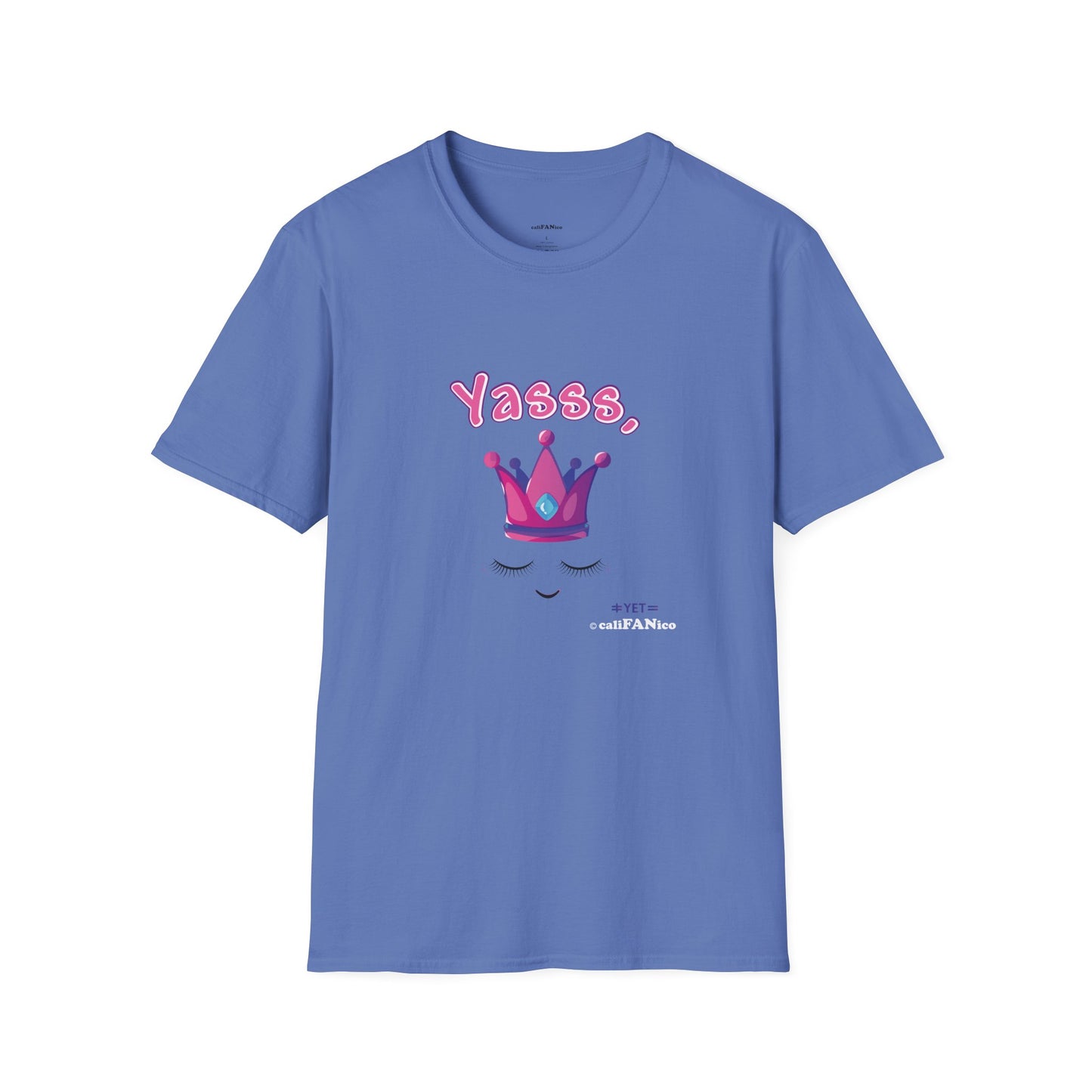 Yasss, Queen! Softstyle T-Shirt, Trendy Graphic Tee, Pride Apparel, Casual Wear, Gift for Them, Fun Festival T