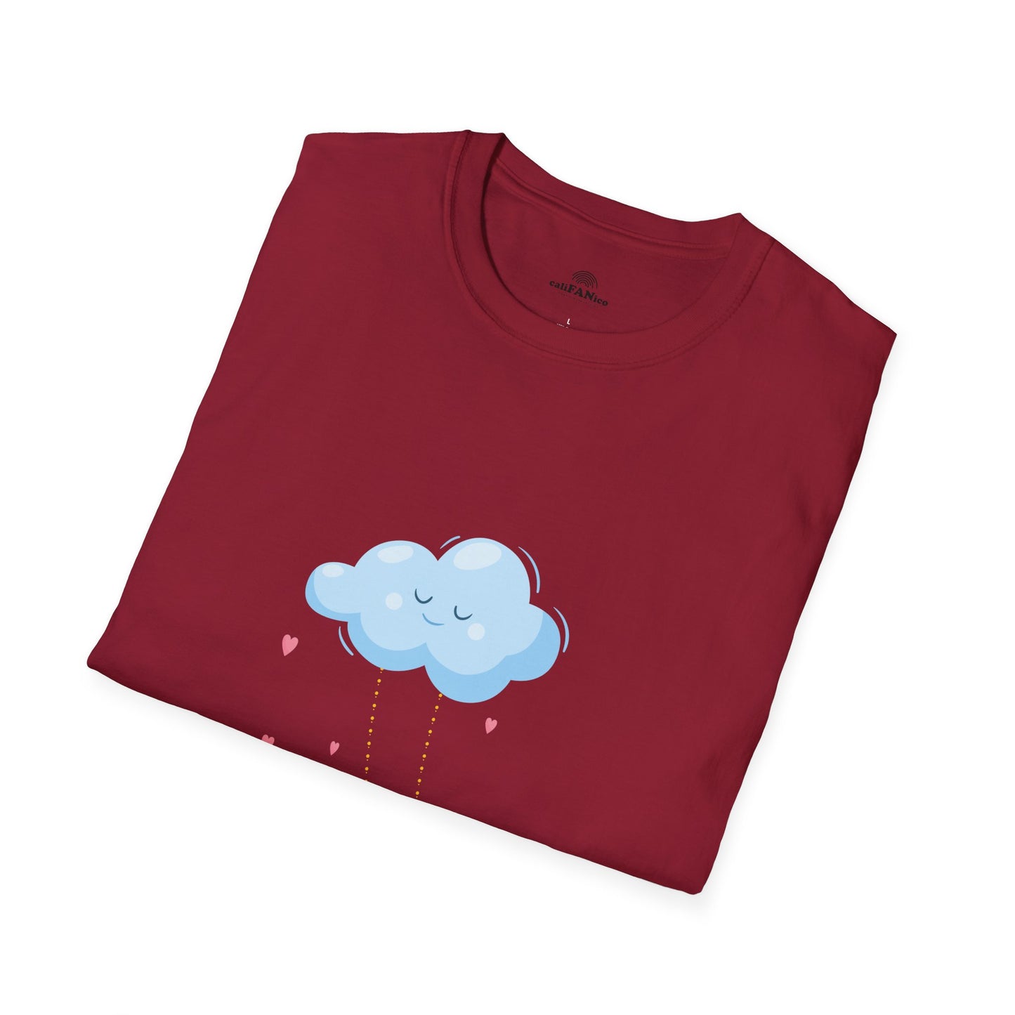 Whimsical Cloud Graphic Tee for Girls 6-12 (XS-S-M), Soft Cotton Shirt, Casual Everyday Wear, Ideal for Gifting, Fun and Playful Design