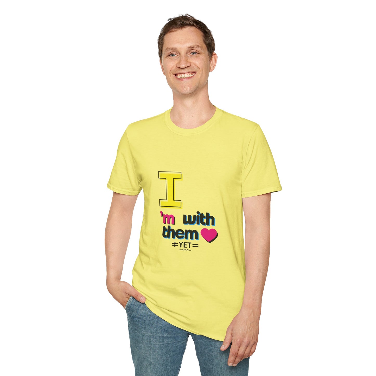 I’m With Them LGBTQ Pride Unisex Softstyle T-Shirt | Casual Wear, Gift for Friends, Pride Events Shirt, Graphic Tee, Inclusive Fashion