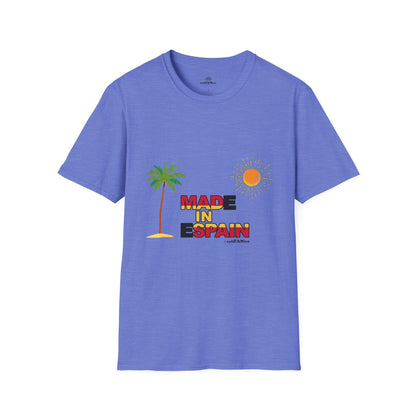 Funny Mad in Spain Made in Espain T-Shirt Unisex Softstyle Humor Shirt, Cute Gift, Unisex Top, Casual Wear, Laugh T Shirt