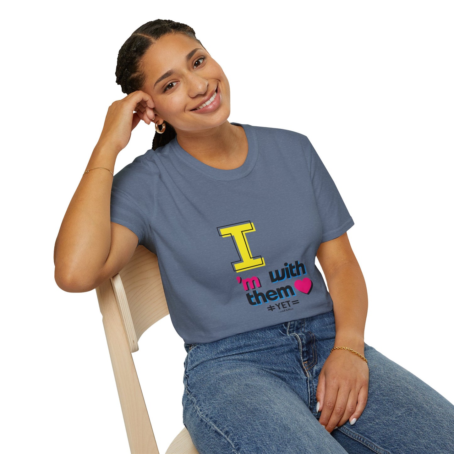 I’m With Them LGBTQ Pride Unisex Softstyle T-Shirt | Casual Wear, Gift for Friends, Pride Events Shirt, Graphic Tee, Inclusive Fashion