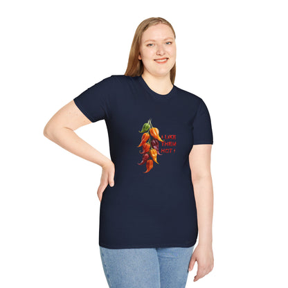 I Like Them Hot, Funny Hot Peppers Unisex T-Shirt, Summer Apparel, Funny Graphic Tee, Gift for Friends, Cute Casual Wear