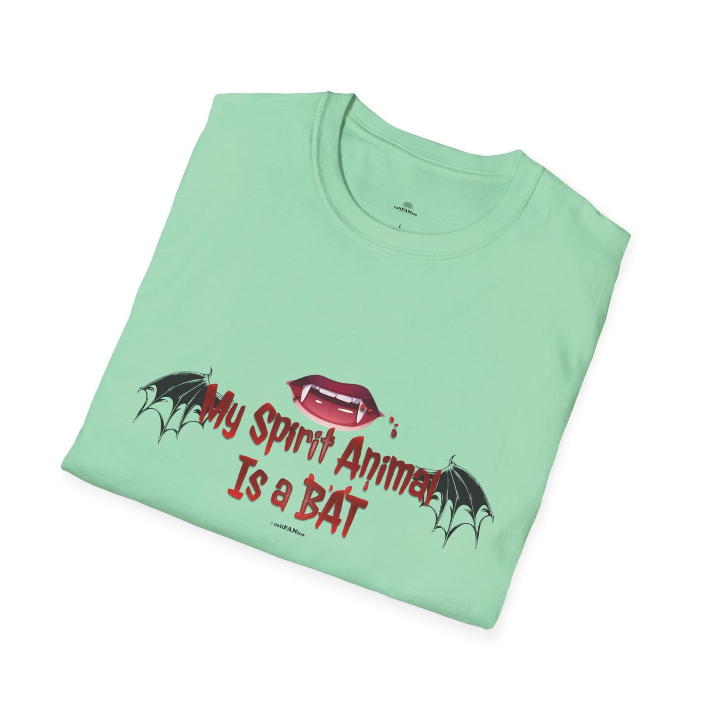 Spirit Animal T-Shirt, Bat Spirit Animal T-Shirt, Soft Style Tee, Halloween Tee, Funny T-Shirt, Quirky Graphic Shirt, Bat Design, Vampire Design