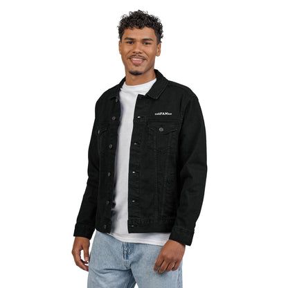 A+ Embroidered Unisex Denim Jacket | Tarifa Surf Theme, Casual Outerwear, Surfer Wardrobe Essential