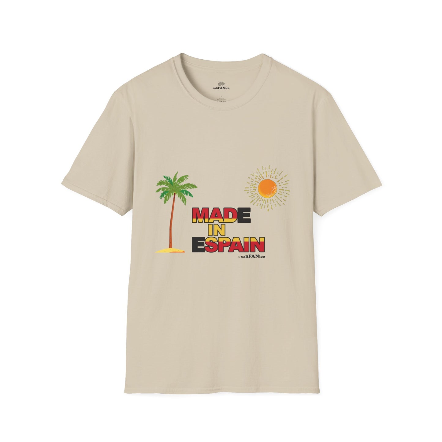 Funny Mad in Spain Made in Espain T-Shirt Unisex Softstyle Humor Shirt, Cute Gift, Unisex Top, Casual Wear, Laugh T Shirt