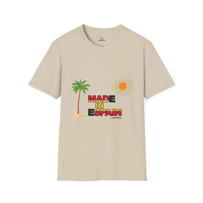 Funny Mad in Spain Made in Espain T-Shirt Unisex Softstyle Humor Shirt, Cute Gift, Unisex Top, Casual Wear, Laugh T Shirt