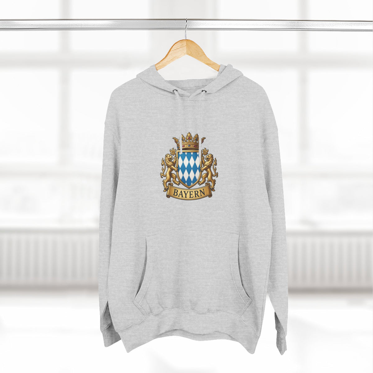 Bayern Crest Hoodie — Vintage Bavarian Coat of Arms Pullover