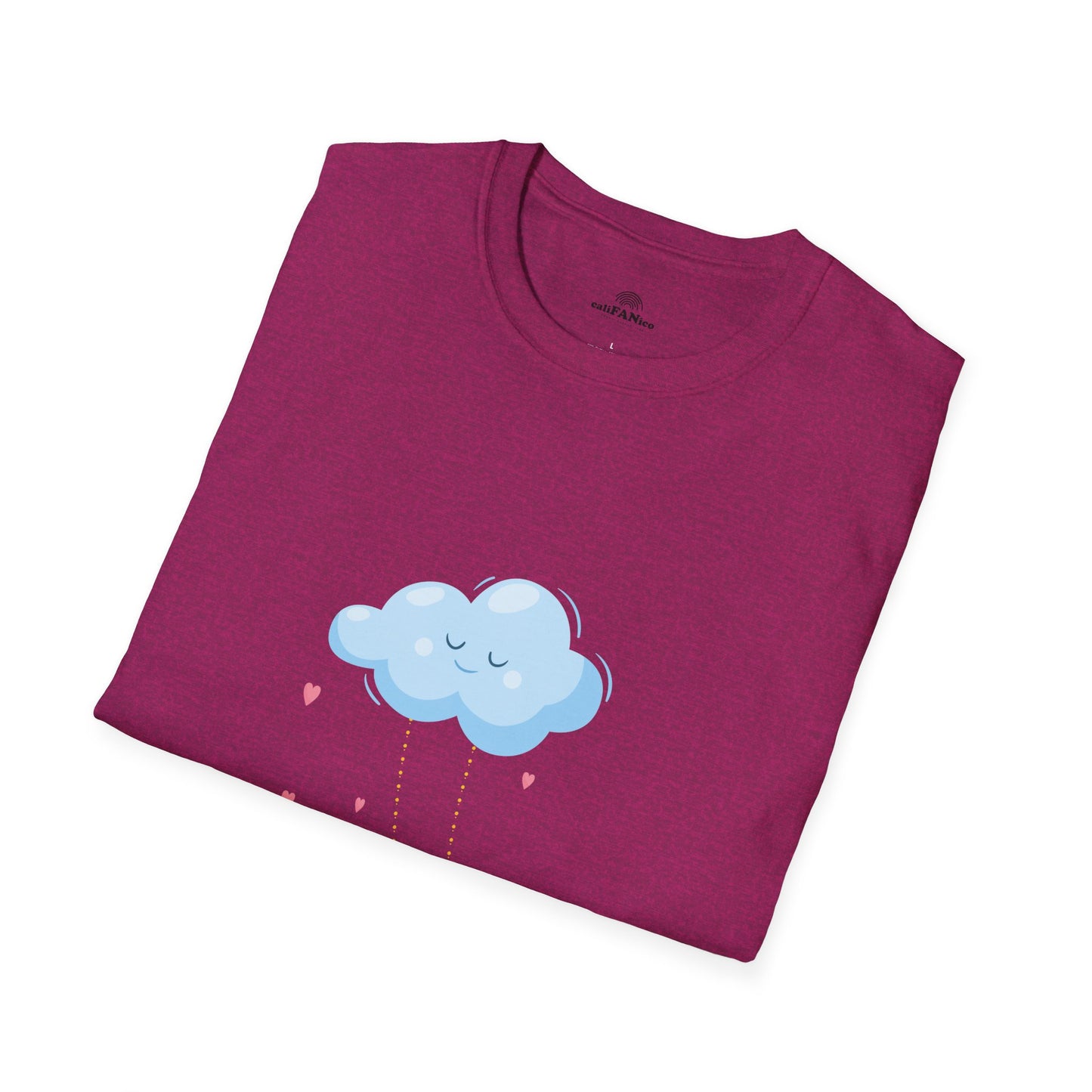 Whimsical Cloud Graphic Tee for Girls 6-12 (XS-S-M), Soft Cotton Shirt, Casual Everyday Wear, Ideal for Gifting, Fun and Playful Design