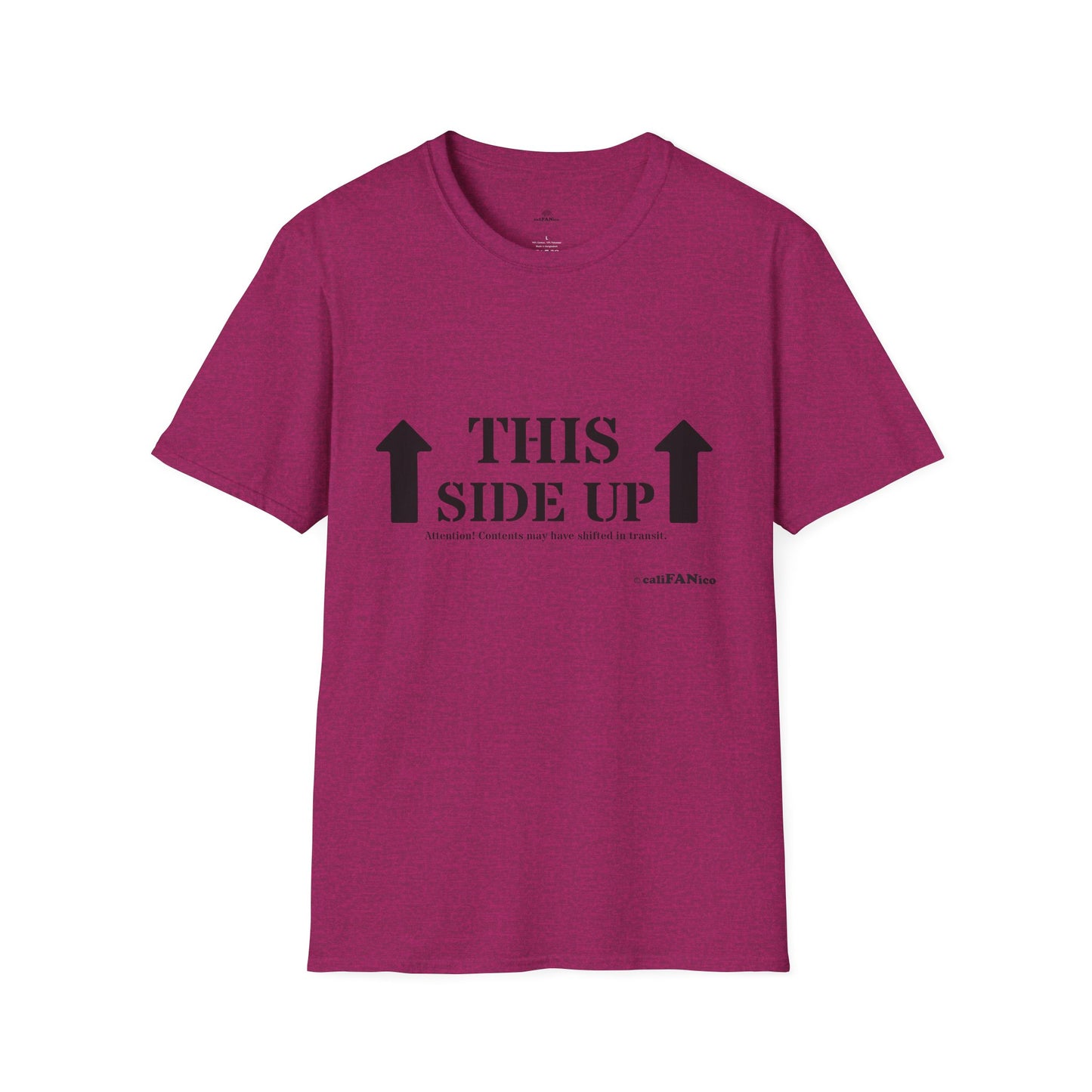 Funny 'THIS SIDE UP' t-shirt - Perfect Gift for Fun Occasions, Casual Wear, Gifting, Unisex Clothing, Vibrant Colors