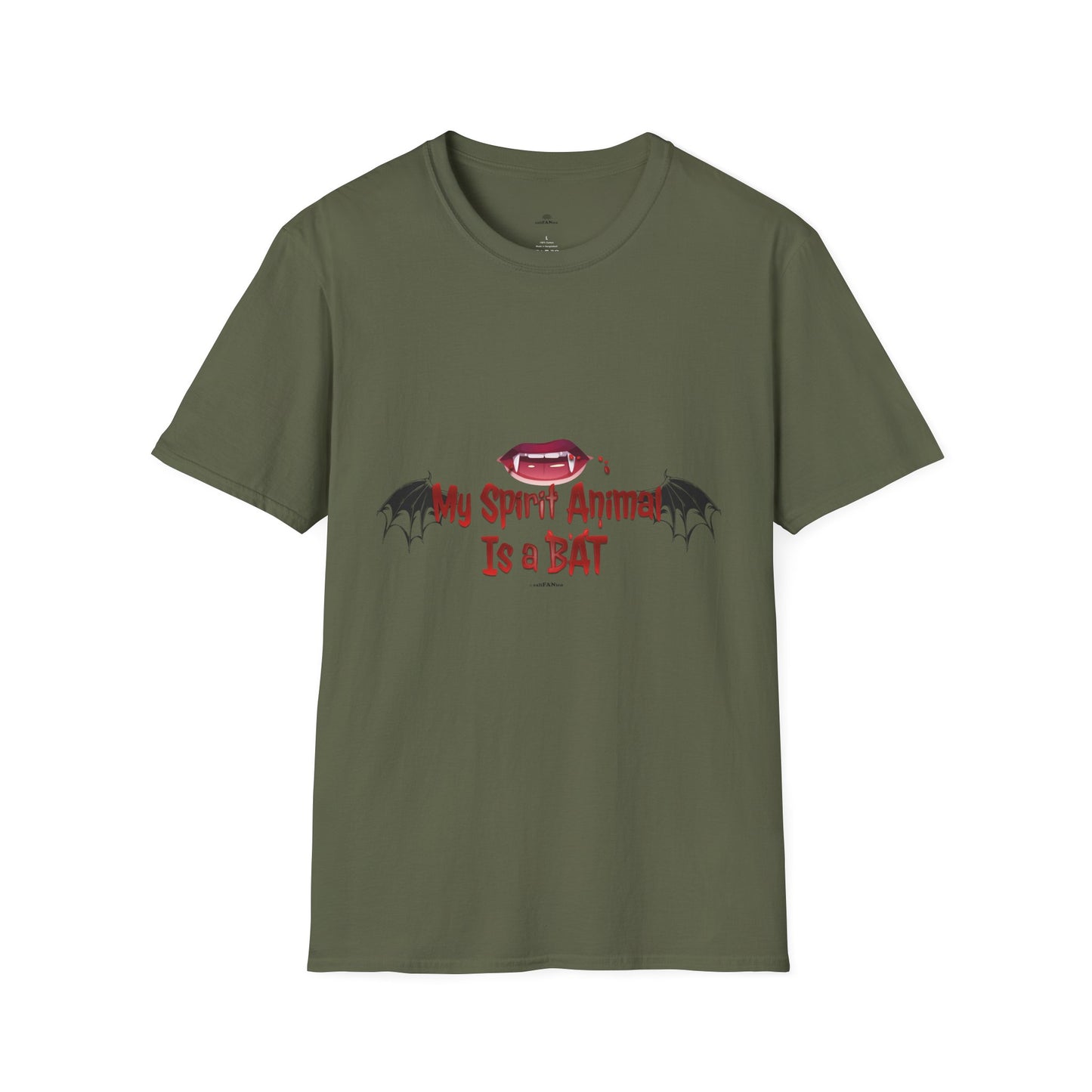 Spirit Animal T-Shirt, Bat Spirit Animal T-Shirt, Soft Style Tee, Halloween Tee, Funny T-Shirt, Quirky Graphic Shirt, Bat Design, Vampire Design