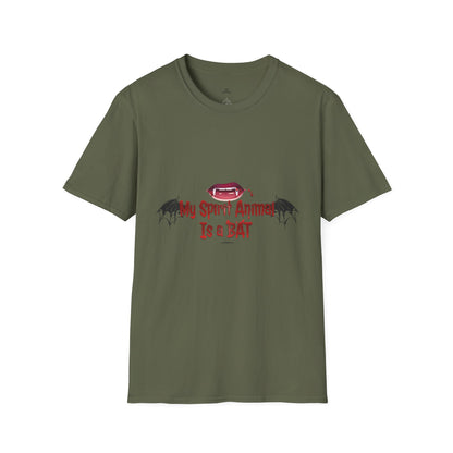Spirit Animal T-Shirt, Bat Spirit Animal T-Shirt, Soft Style Tee, Halloween Tee, Funny T-Shirt, Quirky Graphic Shirt, Bat Design, Vampire Design