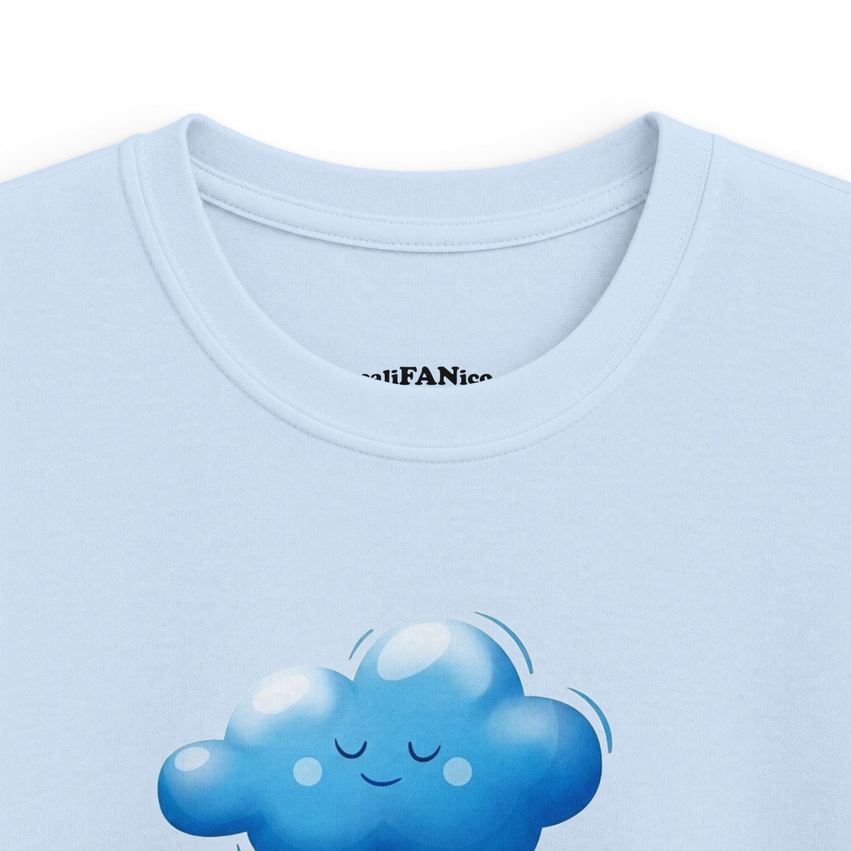 Kids Cloud Swing T‑Shirt — Cute Black Girl on Cloud Swing, Playful Design