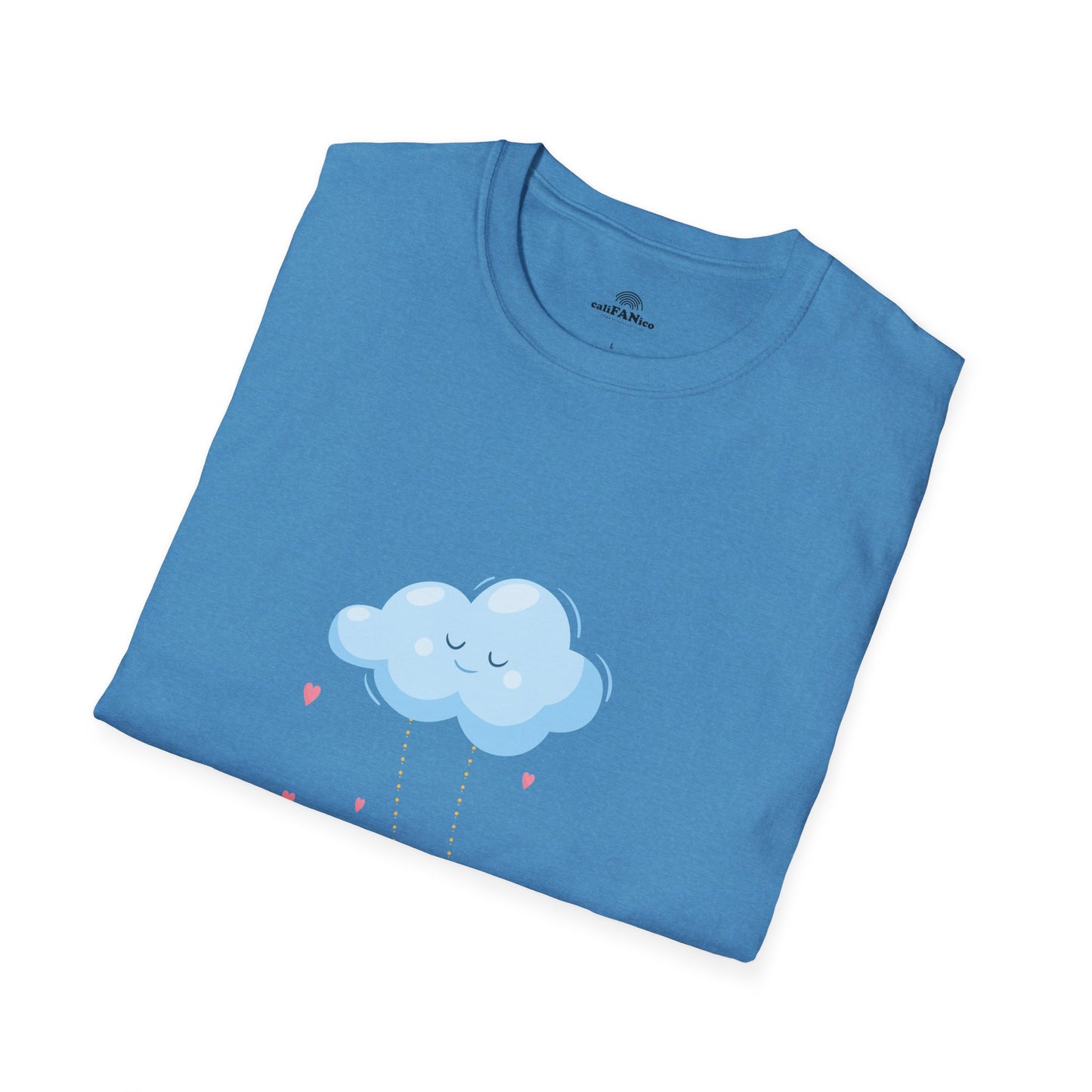 Whimsical Cloud Graphic Tee for Girls 6-12 (XS-S-M), Soft Cotton Shirt, Casual Everyday Wear, Ideal for Gifting, Fun and Playful Design
