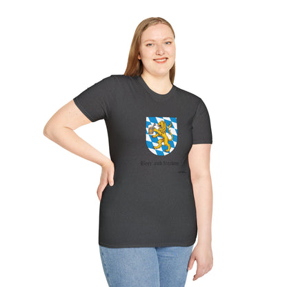 Beer and Freedom T‑Shirt — Bavarian Lion Oktoberfest Tee