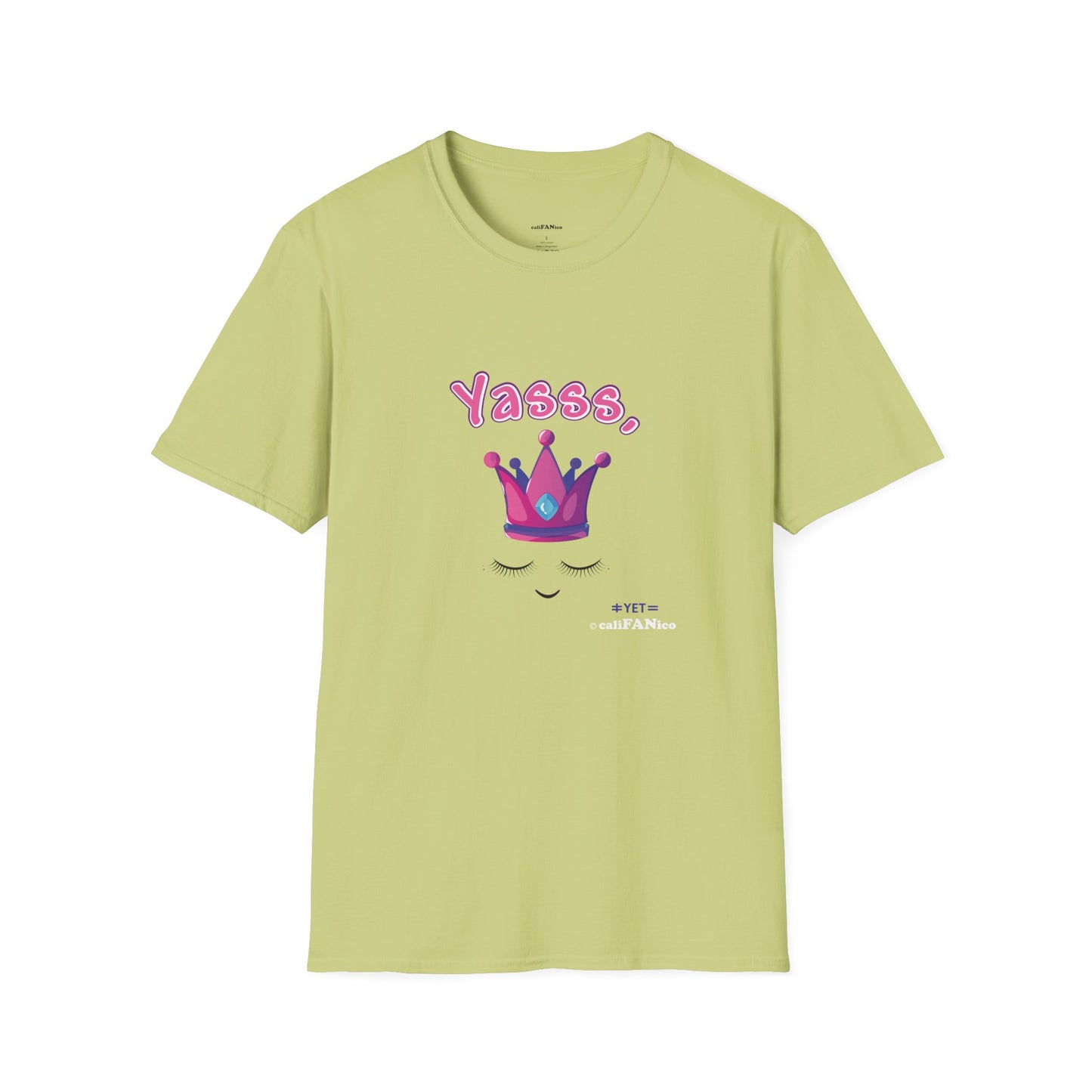 Yasss, Queen! Softstyle T-Shirt, Trendy Graphic Tee, Pride Apparel, Casual Wear, Gift for Them, Fun Festival T