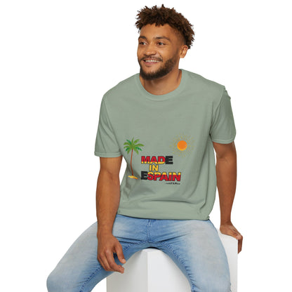 Funny Mad in Spain Made in Espain T-Shirt Unisex Softstyle Humor Shirt, Cute Gift, Unisex Top, Casual Wear, Laugh T Shirt