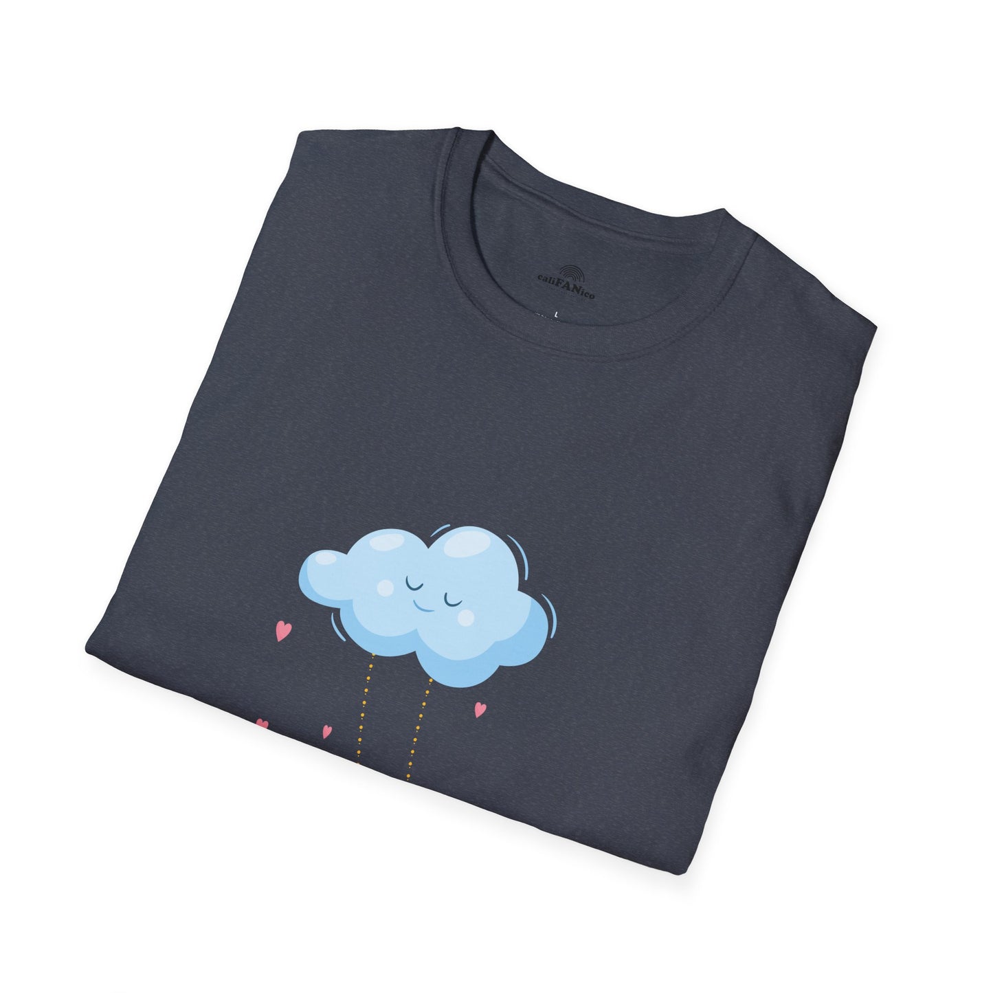 Whimsical Cloud Graphic Tee for Girls 6-12 (XS-S-M), Soft Cotton Shirt, Casual Everyday Wear, Ideal for Gifting, Fun and Playful Design