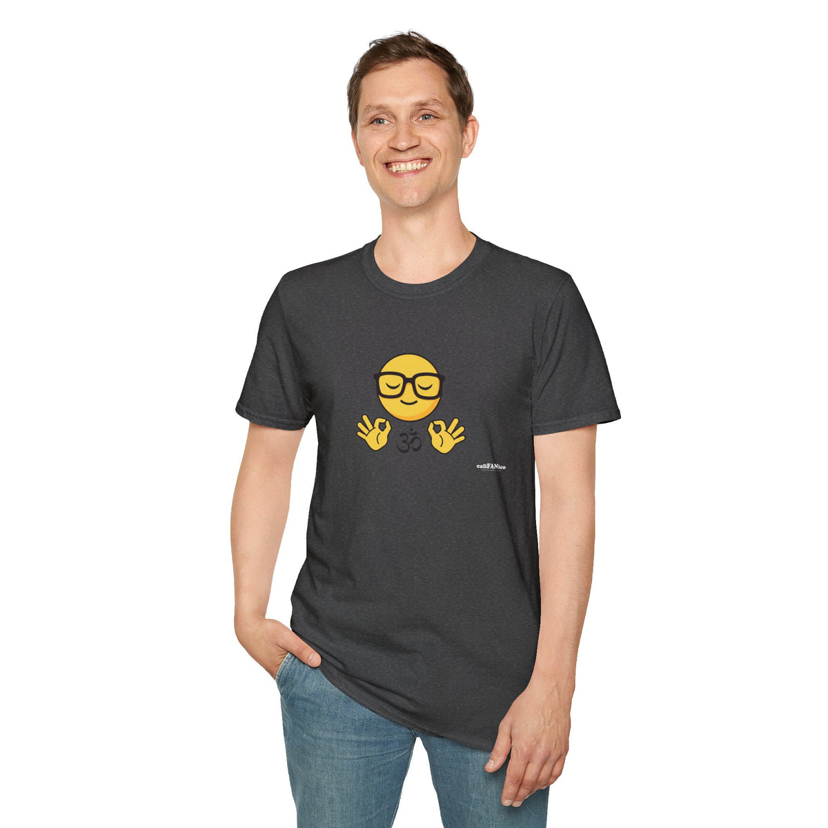 Zen Emoji T‑Shirt — Relaxed Mindfulness Graphic Tee