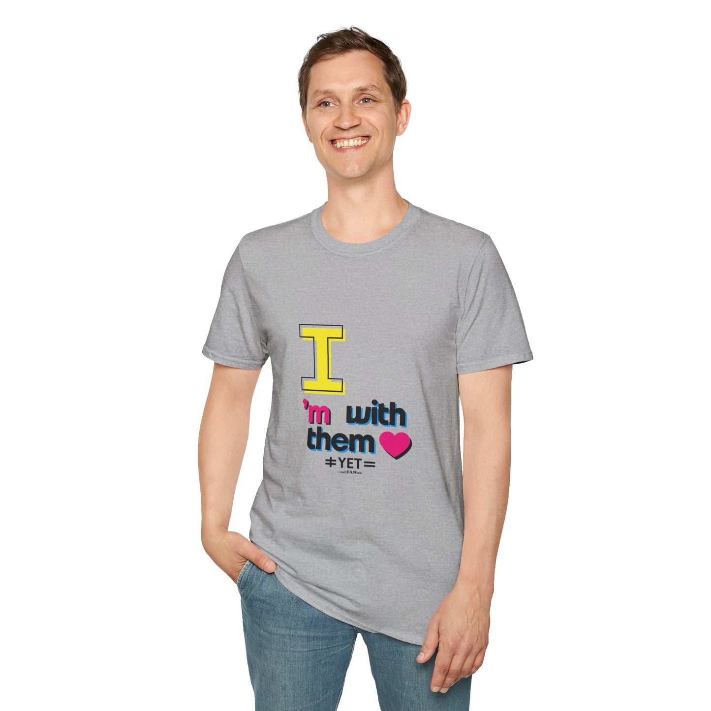 I’m With Them LGBTQ Pride Unisex Softstyle T-Shirt | Casual Wear, Gift for Friends, Pride Events Shirt, Graphic Tee, Inclusive Fashion