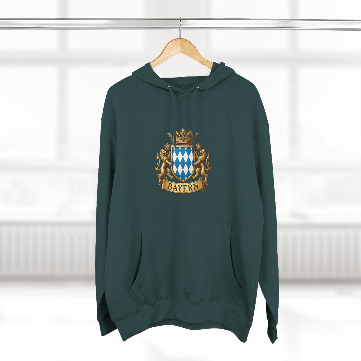 Bayern Crest Hoodie — Vintage Bavarian Coat of Arms Pullover