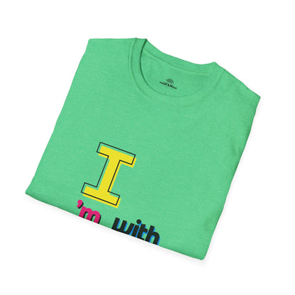 I’m With Them LGBTQ Pride Unisex Softstyle T-Shirt | Casual Wear, Gift for Friends, Pride Events Shirt, Graphic Tee, Inclusive Fashion