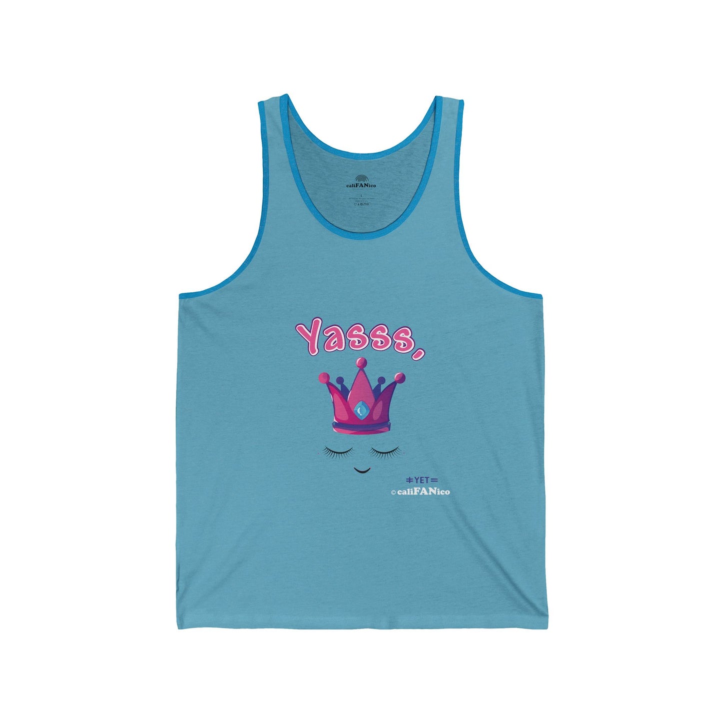 Yasss, Queen! Unisex Jersey Tank Top - Trendy Summer Activewear, Pride Apparel, Gift for Friends, Comfortable Party and Festival Top
