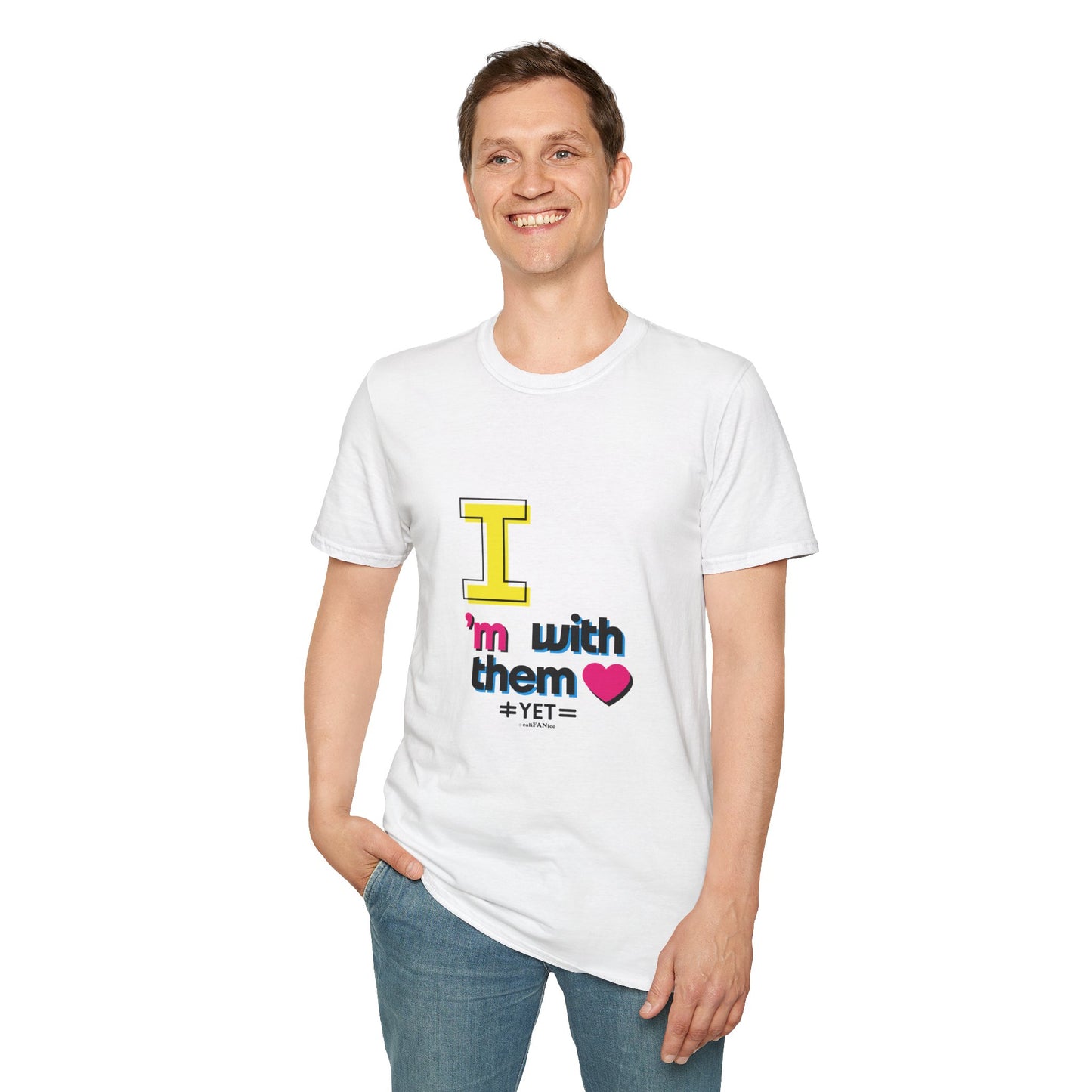 I’m With Them LGBTQ Pride Unisex Softstyle T-Shirt | Casual Wear, Gift for Friends, Pride Events Shirt, Graphic Tee, Inclusive Fashion