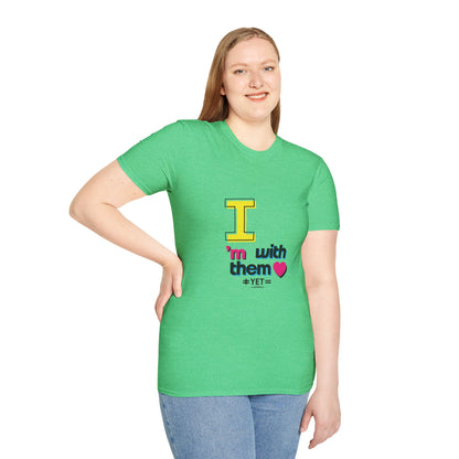 I’m With Them LGBTQ Pride Unisex Softstyle T-Shirt | Casual Wear, Gift for Friends, Pride Events Shirt, Graphic Tee, Inclusive Fashion
