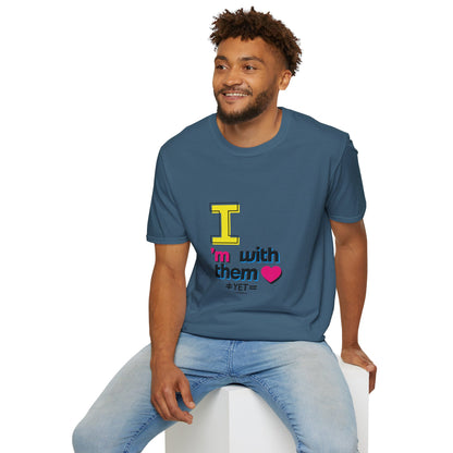 I’m With Them LGBTQ Pride Unisex Softstyle T-Shirt | Casual Wear, Gift for Friends, Pride Events Shirt, Graphic Tee, Inclusive Fashion