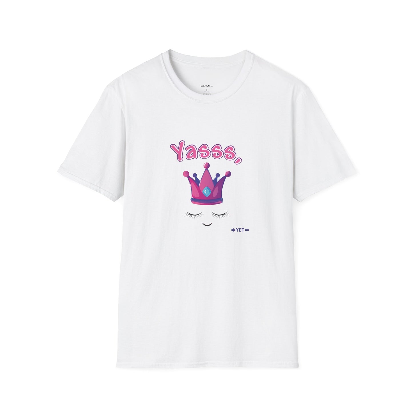 Yasss, Queen! Softstyle T-Shirt, Trendy Graphic Tee, Pride Apparel, Casual Wear, Gift for Them, Fun Festival T