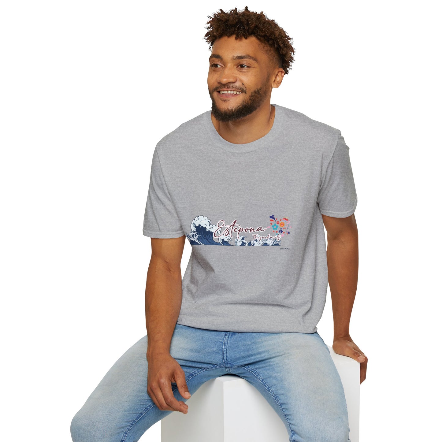 Estepona Wave T-Shirt, Unisex Soft Style Tee, Beach Wear, Summer Clothing, Spain Souvenir, Beach Lovers T-Shirt, Summer Wear