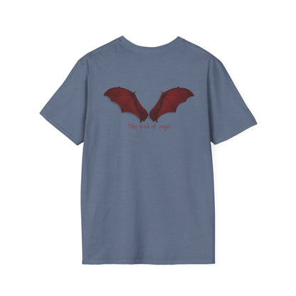 Spooky Bat Design T-Shirt - Perfect for Halloween, Autumn, Unique Graphic Tee
