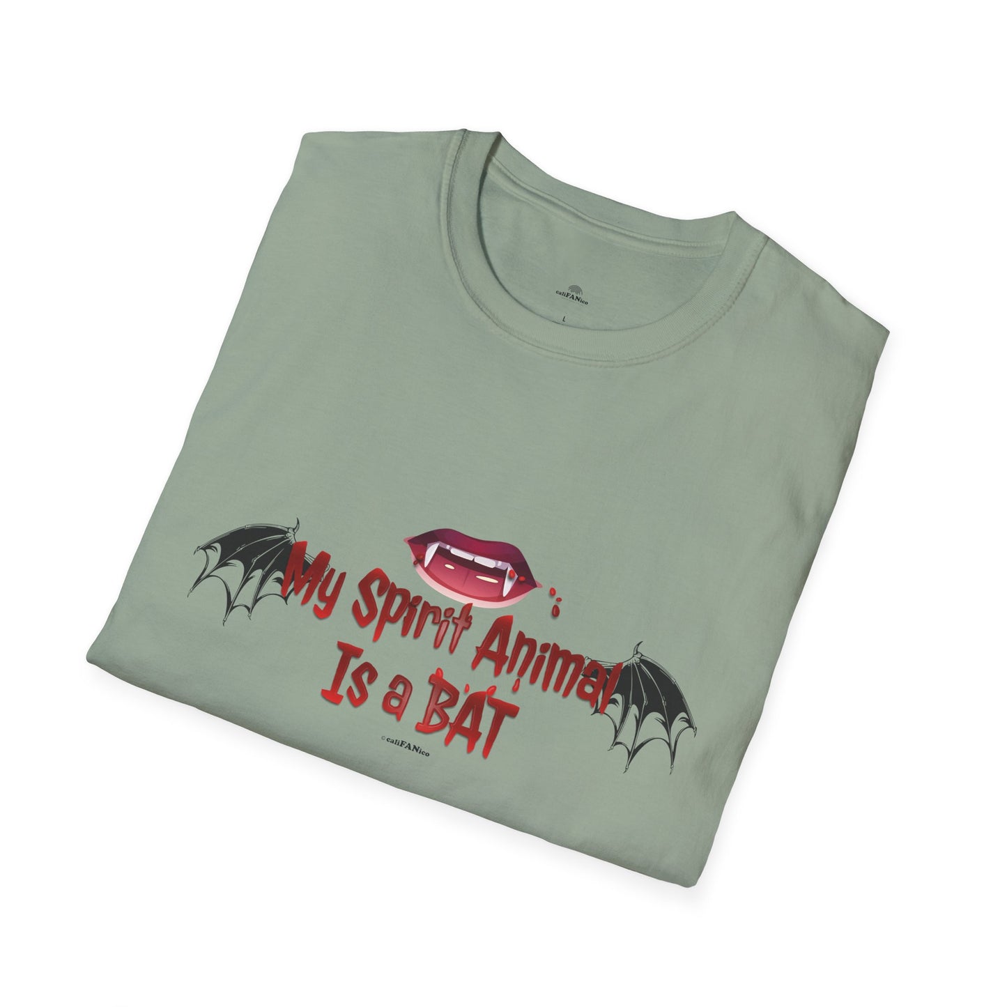 Spirit Animal T-Shirt, Bat Spirit Animal T-Shirt, Soft Style Tee, Halloween Tee, Funny T-Shirt, Quirky Graphic Shirt, Bat Design, Vampire Design