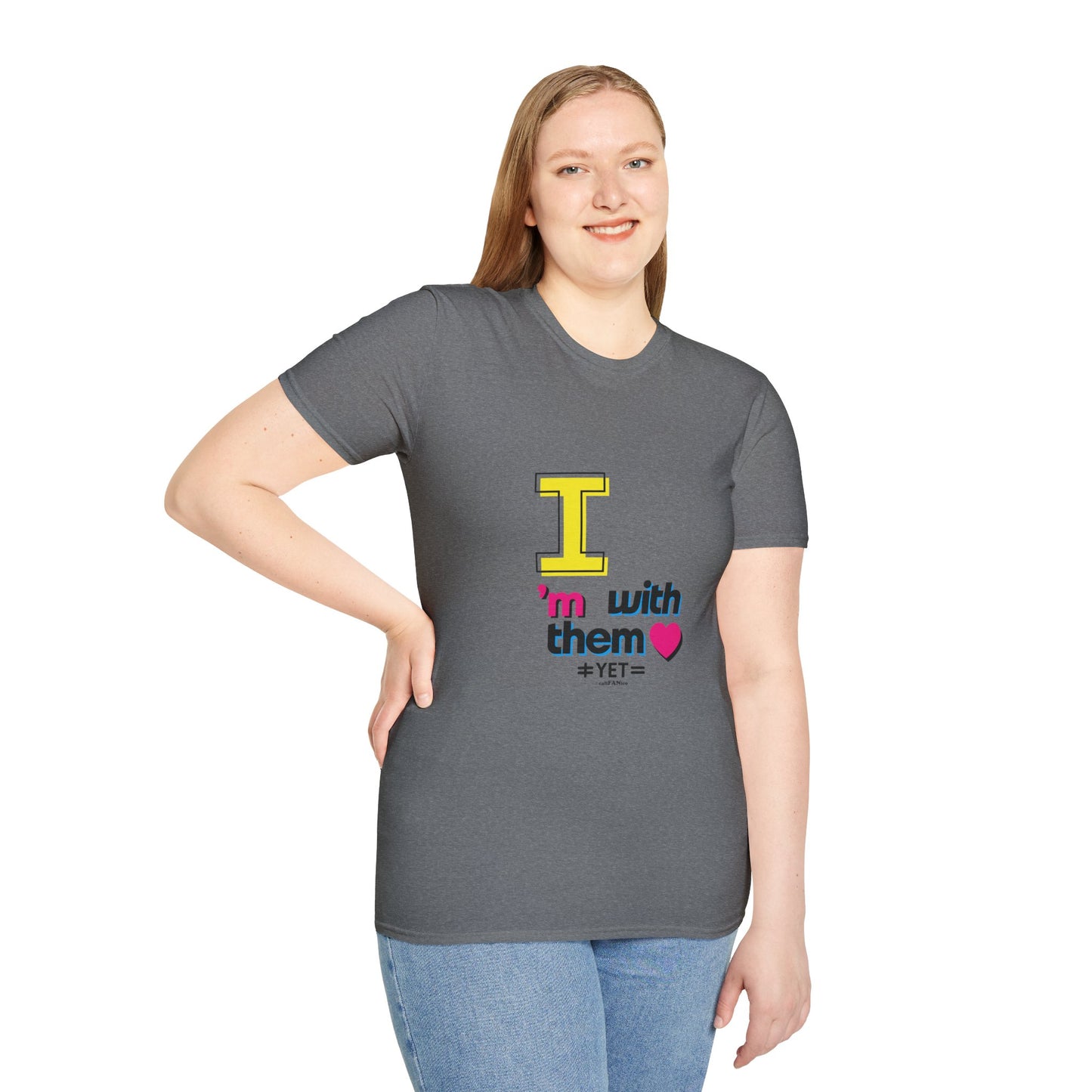 I’m With Them LGBTQ Pride Unisex Softstyle T-Shirt | Casual Wear, Gift for Friends, Pride Events Shirt, Graphic Tee, Inclusive Fashion