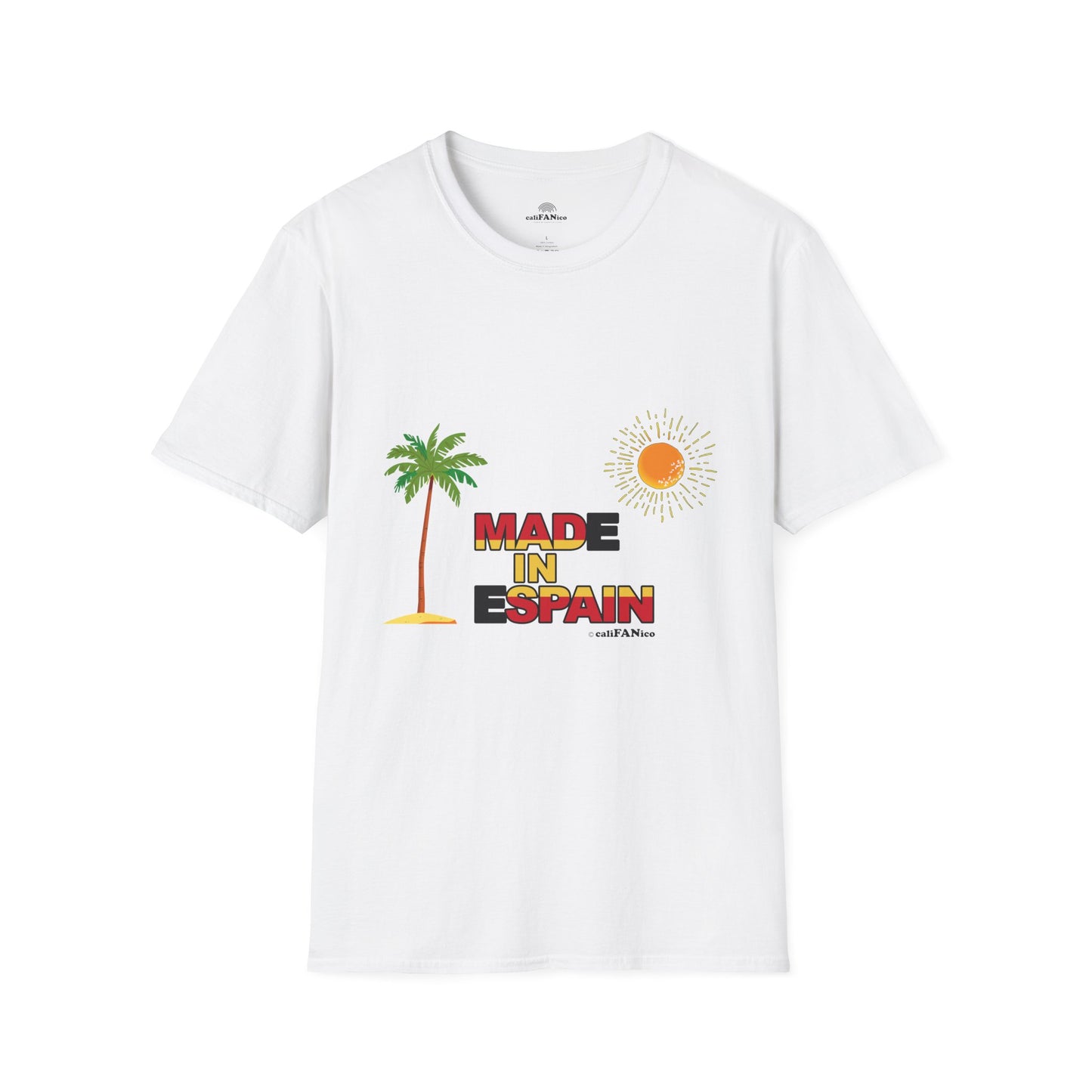 Funny Mad in Spain Made in Espain T-Shirt Unisex Softstyle Humor Shirt, Cute Gift, Unisex Top, Casual Wear, Laugh T Shirt