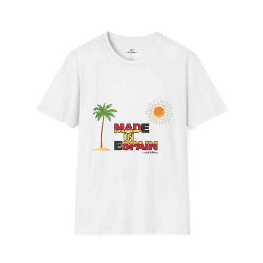 Funny Mad in Spain Made in Espain T-Shirt Unisex Softstyle Humor Shirt, Cute Gift, Unisex Top, Casual Wear, Laugh T Shirt