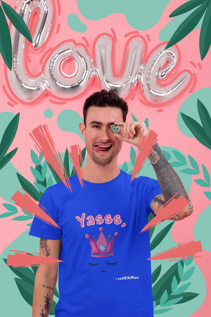 Yasss, Queen! Softstyle T-Shirt, Trendy Graphic Tee, Pride Apparel, Casual Wear, Gift for Them, Fun Festival T