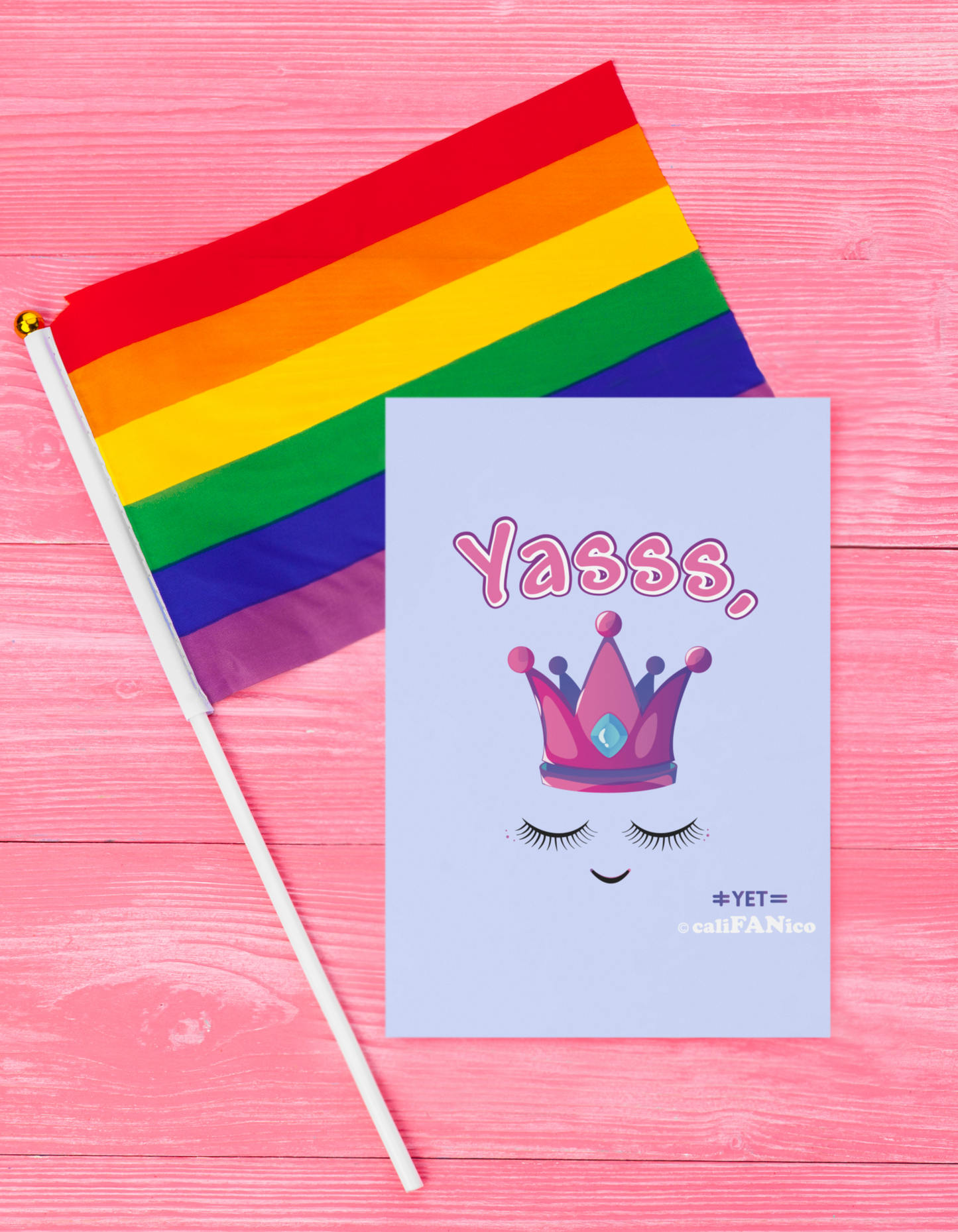 Long-Sleeve Yasss, Queen T-Shirt for LGBTQute Happy People