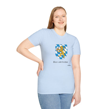 Beer and Freedom T‑Shirt — Bavarian Lion Oktoberfest Tee