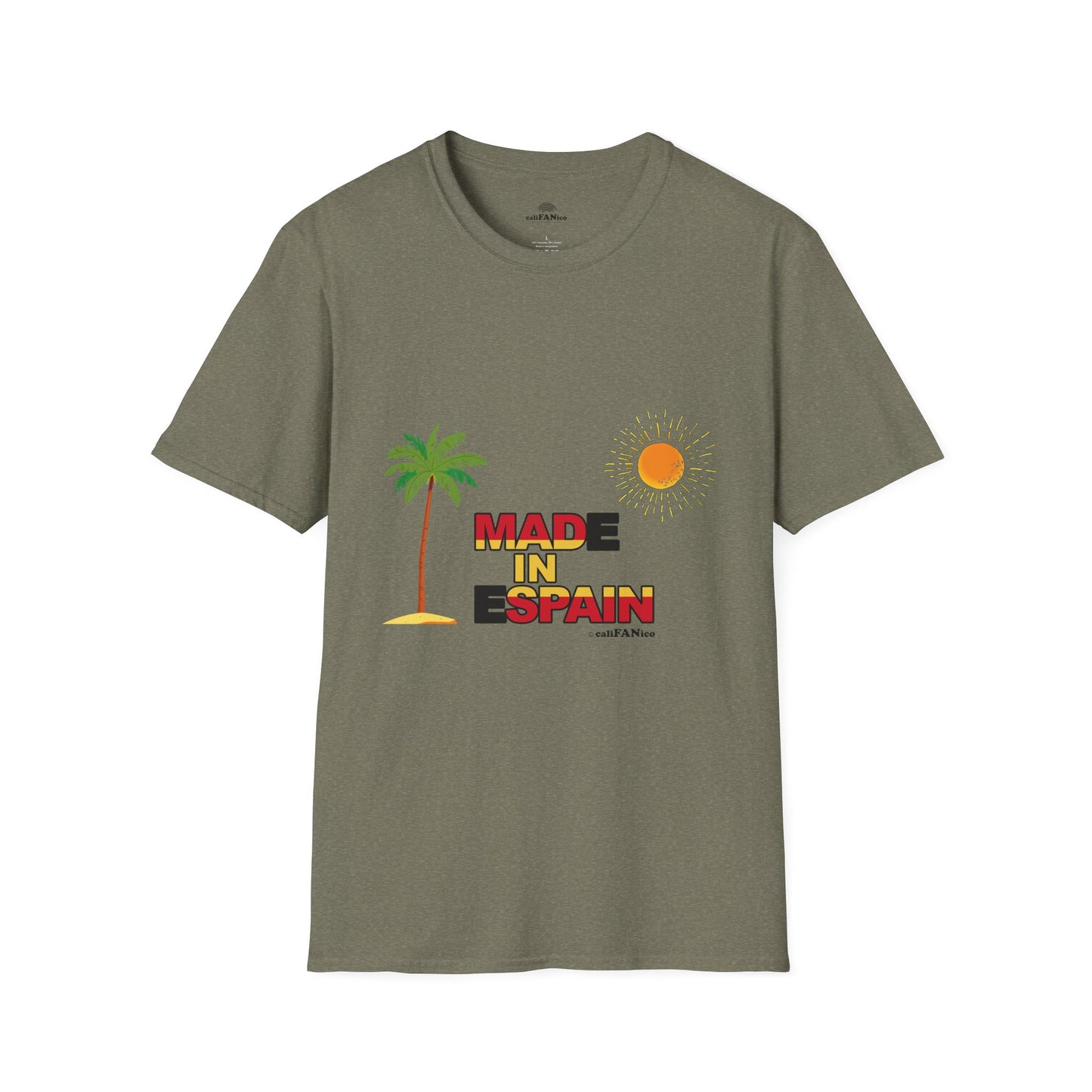 Funny Mad in Spain Made in Espain T-Shirt Unisex Softstyle Humor Shirt, Cute Gift, Unisex Top, Casual Wear, Laugh T Shirt