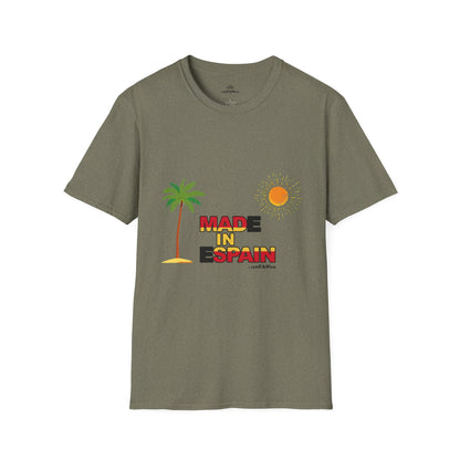 Funny Mad in Spain Made in Espain T-Shirt Unisex Softstyle Humor Shirt, Cute Gift, Unisex Top, Casual Wear, Laugh T Shirt