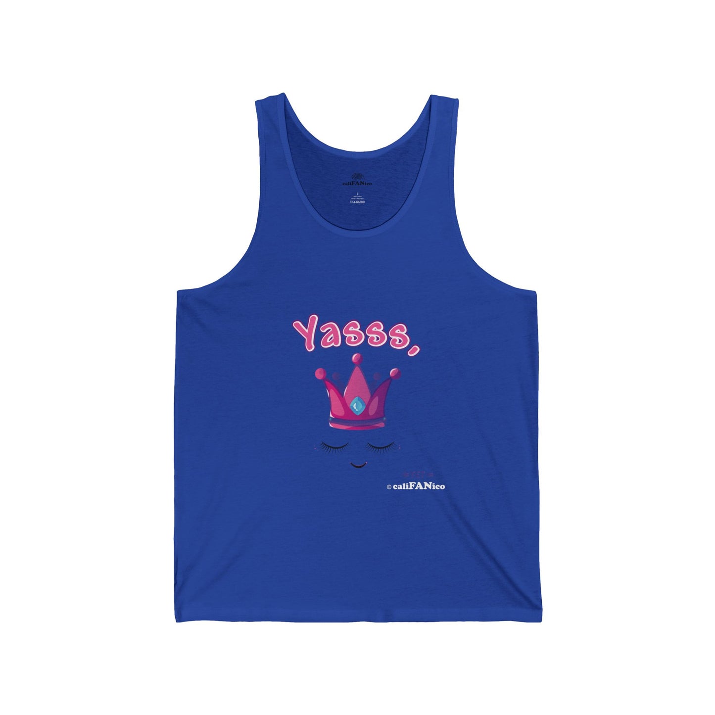 Yasss, Queen! Unisex Jersey Tank Top - Trendy Summer Activewear, Pride Apparel, Gift for Friends, Comfortable Party and Festival Top