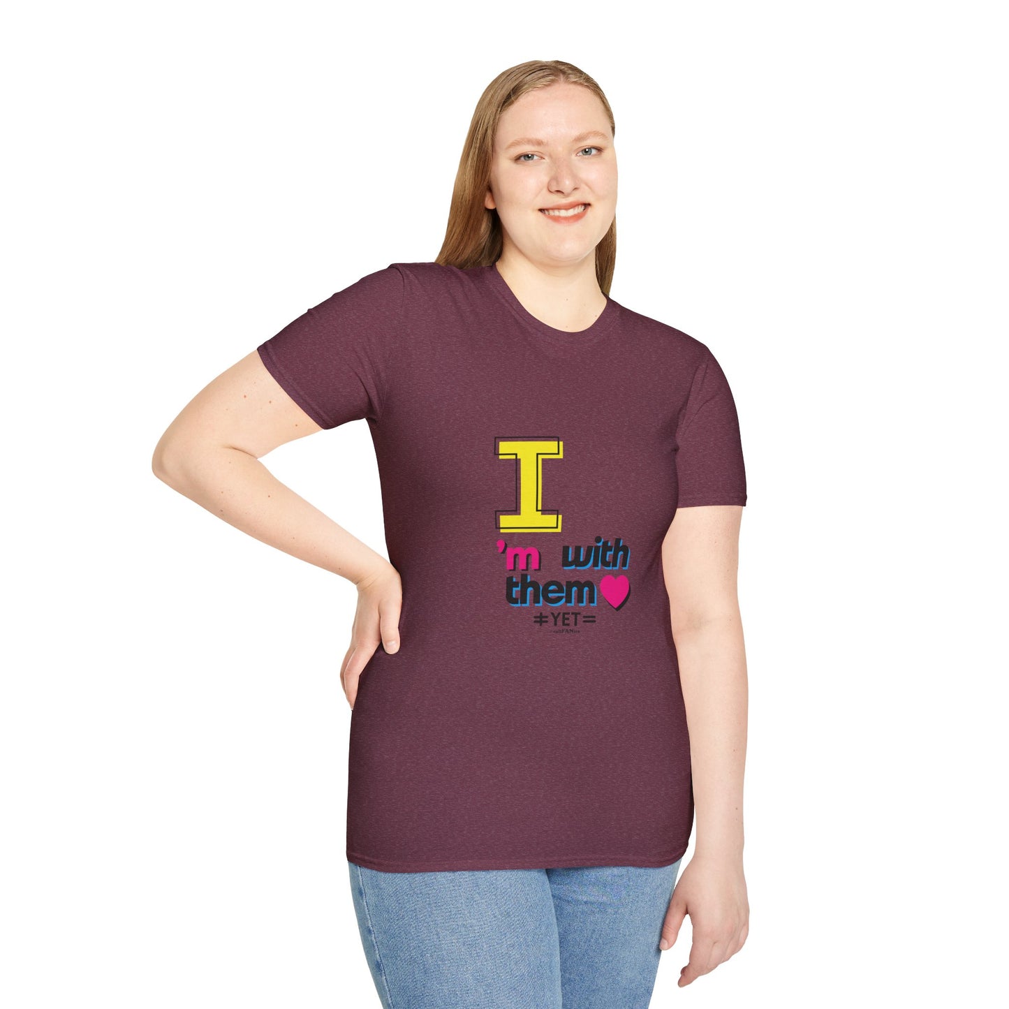 I’m With Them LGBTQ Pride Unisex Softstyle T-Shirt | Casual Wear, Gift for Friends, Pride Events Shirt, Graphic Tee, Inclusive Fashion