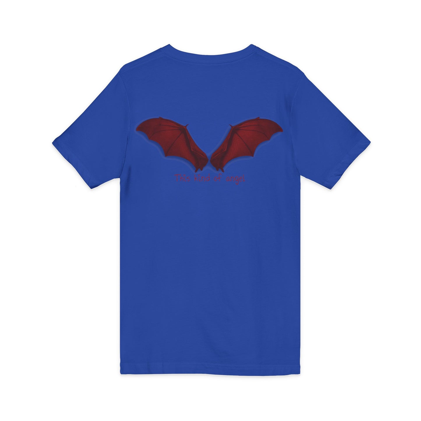 Unisex V-Neck Bat Tee - Spooky Bat Design T-Shirt - Perfect for Halloween, Autumn, Unique Graphic Tee
